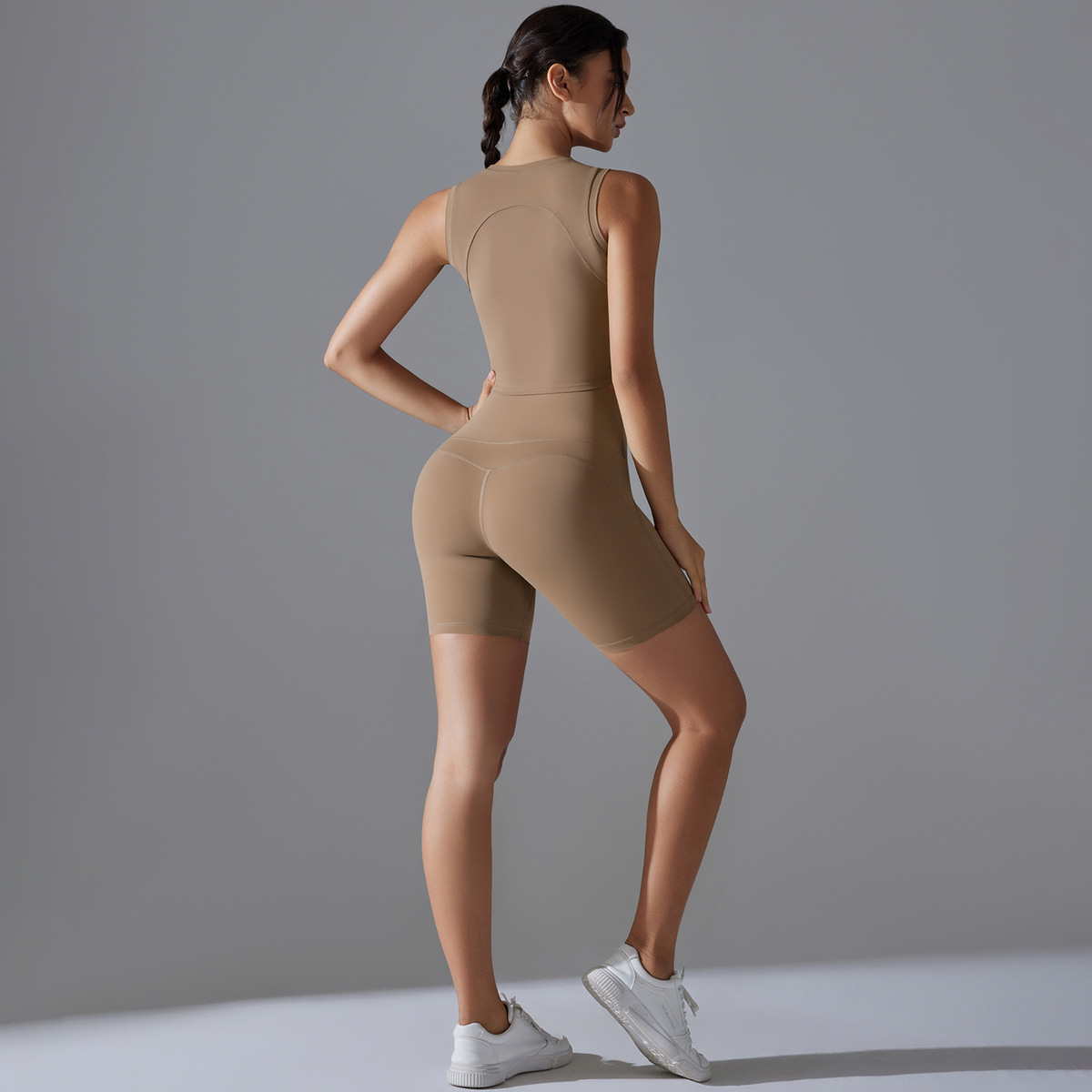 Drawstring Yoga Shorts Set — product detail