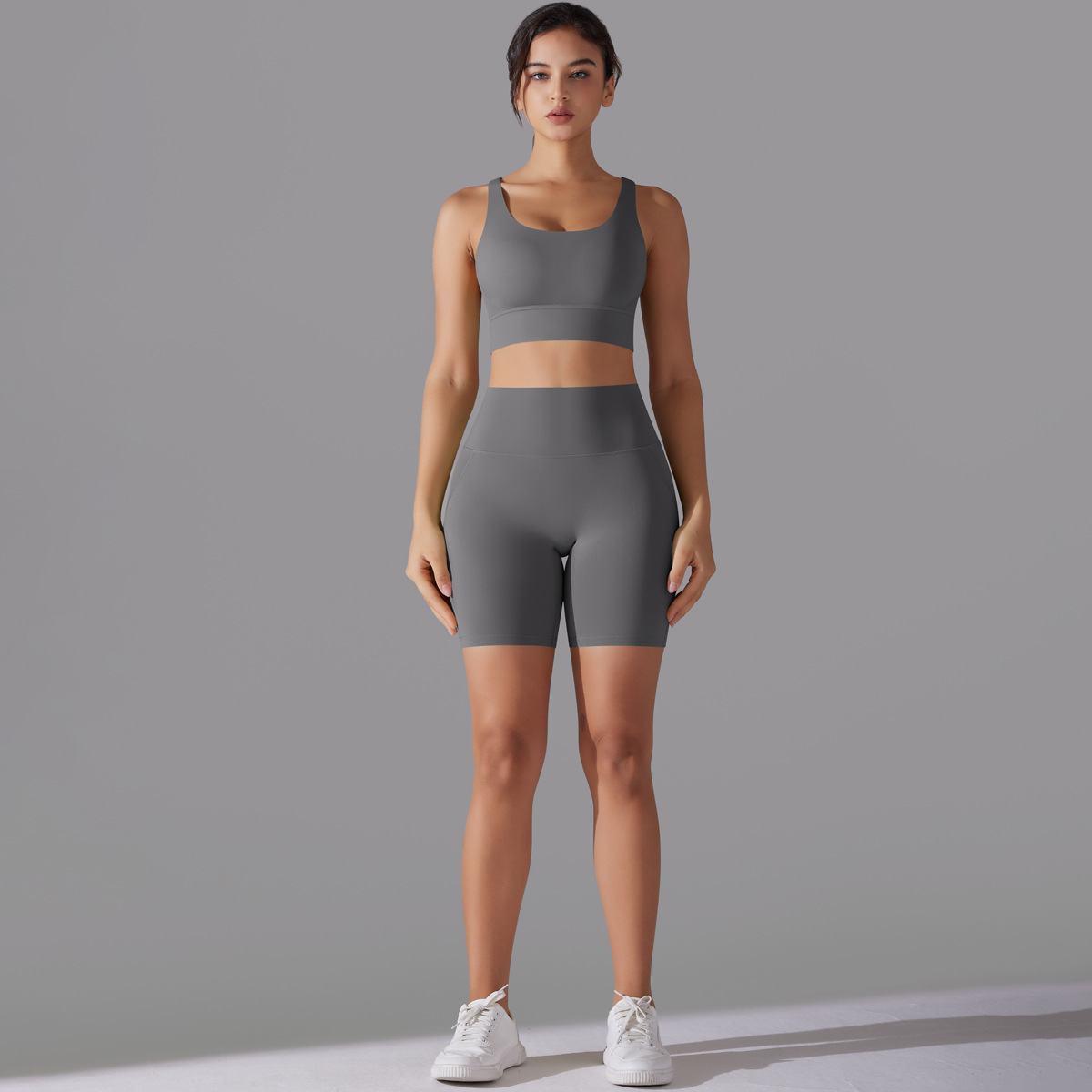Cross-Back Three-Quarter Yoga Set — product detail