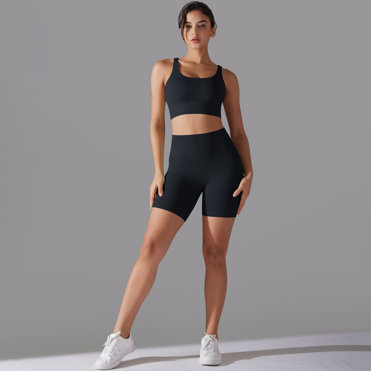 Cross-Back Three-Quarter Yoga Set — product detail