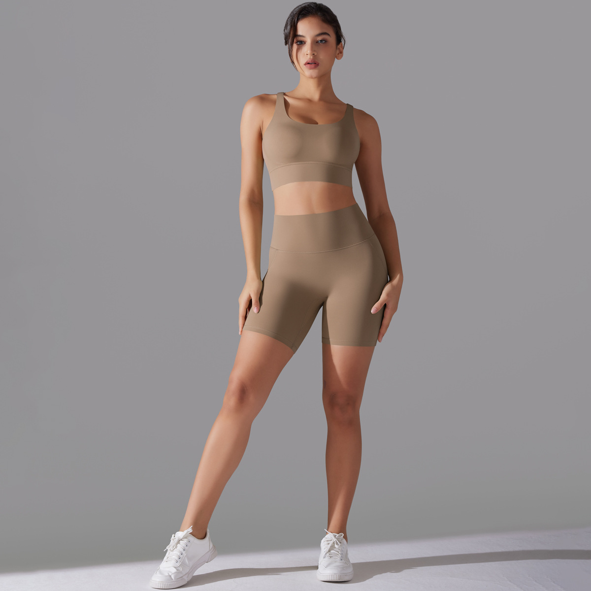Cross-Back Three-Quarter Yoga Set — product detail