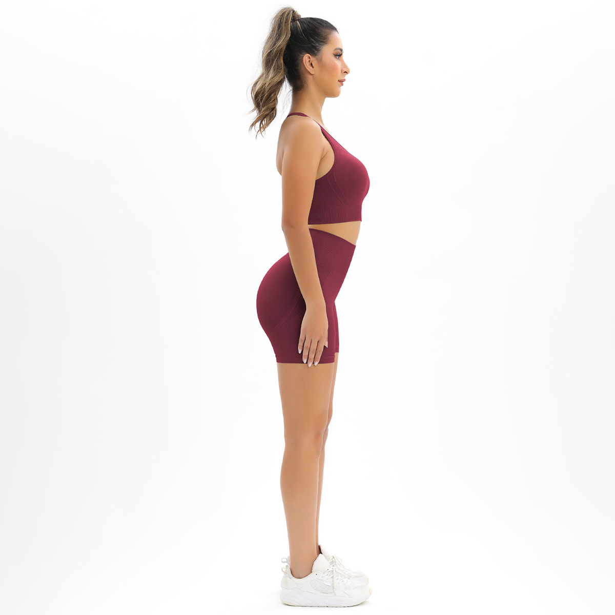 Seamless Knitted Shorts Set — product detail