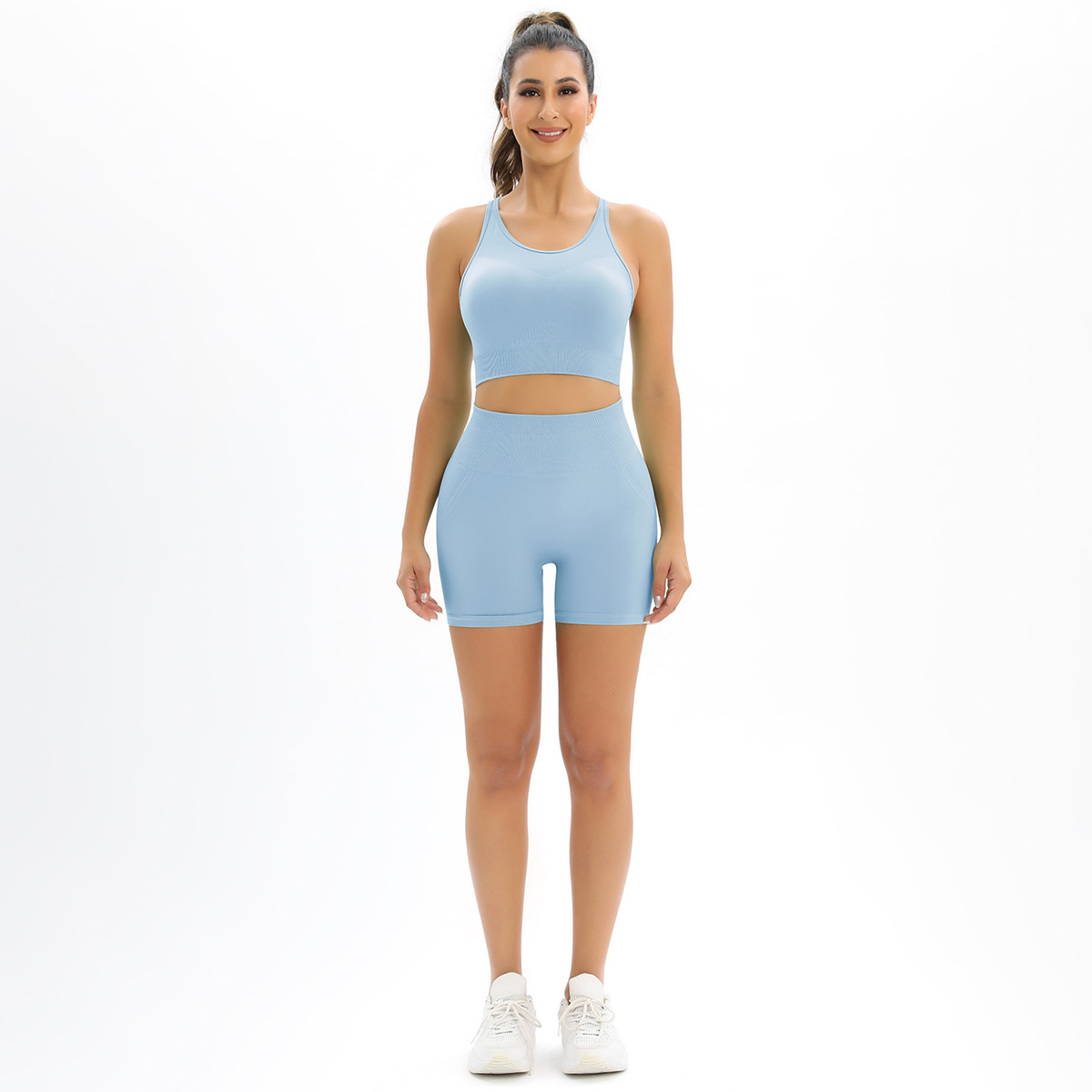 Seamless Knitted Shorts Set — product detail
