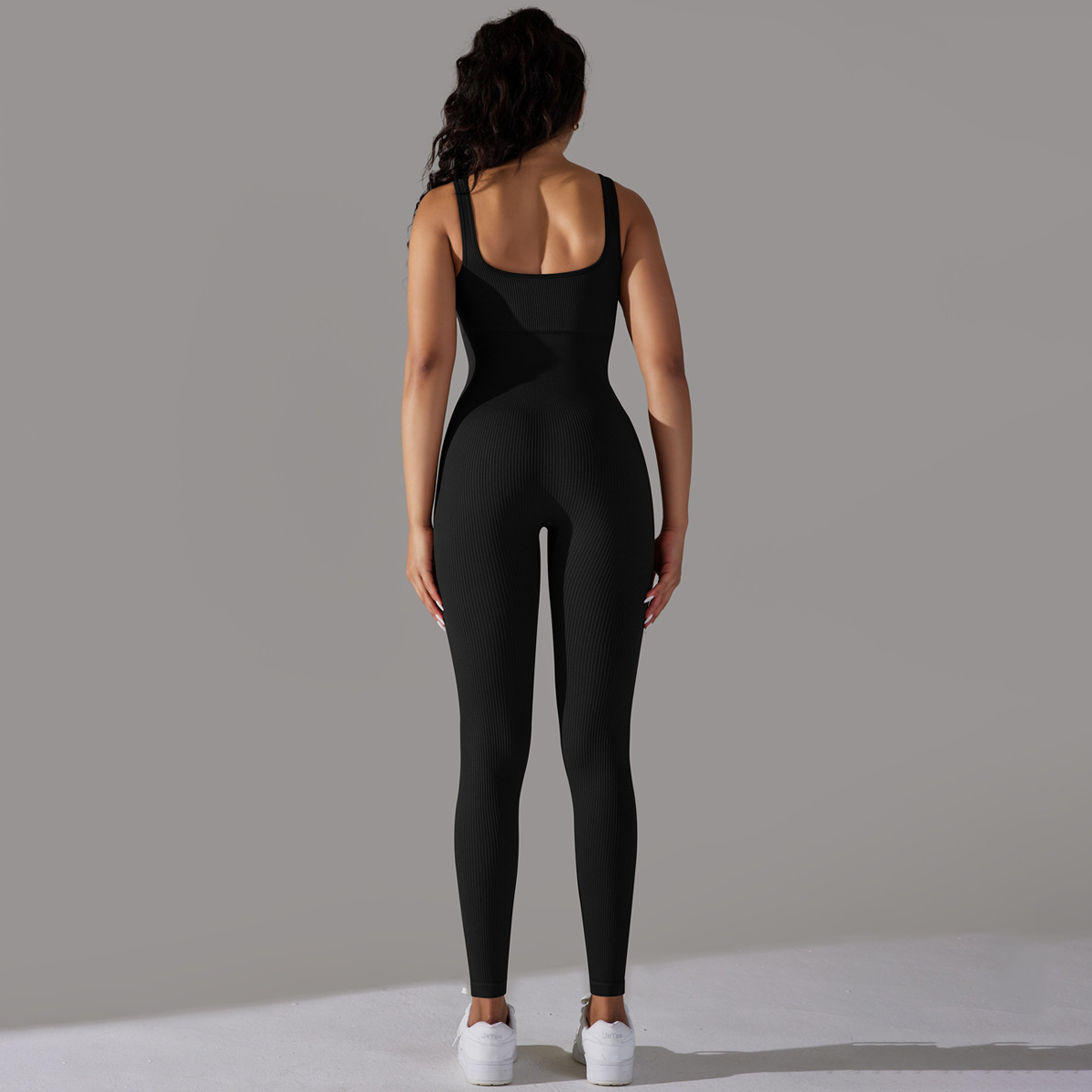 Square-Neck Yoga Jumpsuit — product detail