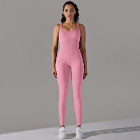 Square-Neck Yoga Jumpsuit — product view