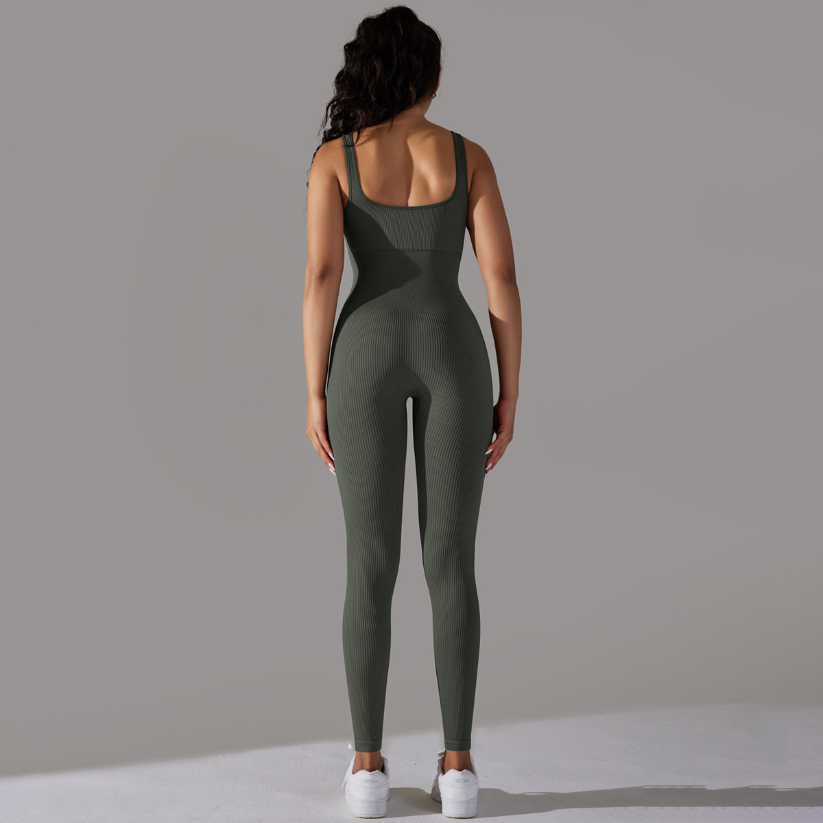 Square-Neck Yoga Jumpsuit — product detail