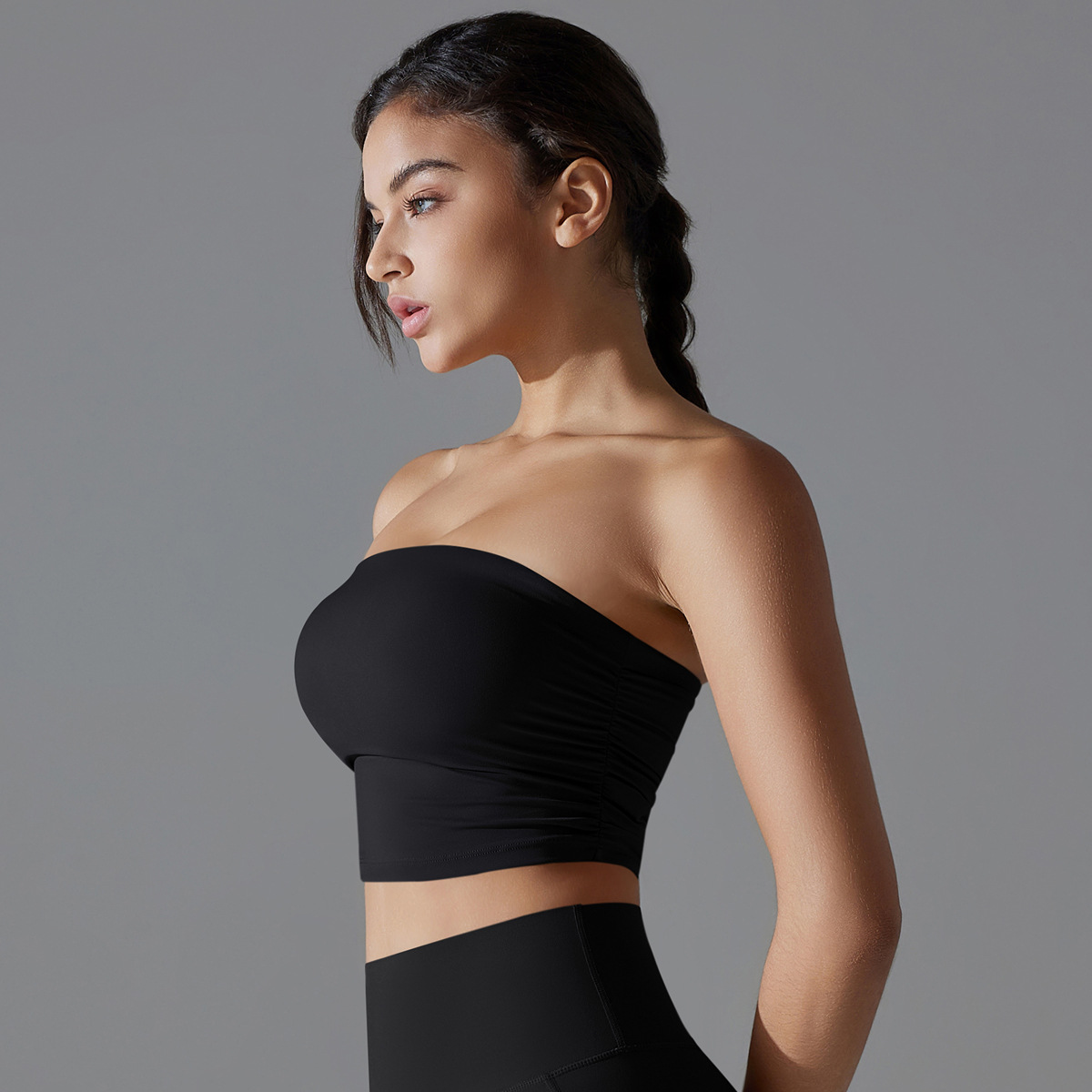 Ruched Bandeau Yoga Top — product detail