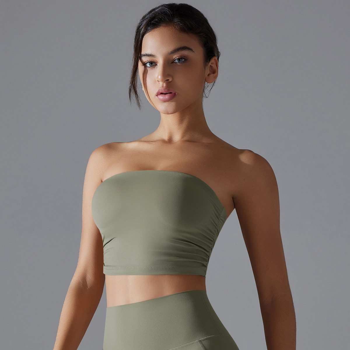 Ruched Bandeau Yoga Top — product detail
