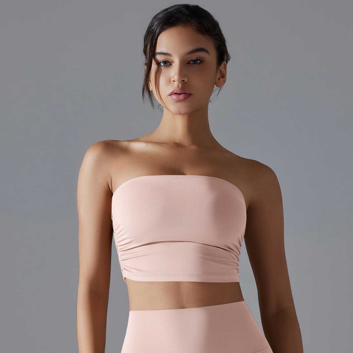 Ruched Bandeau Yoga Top — product detail