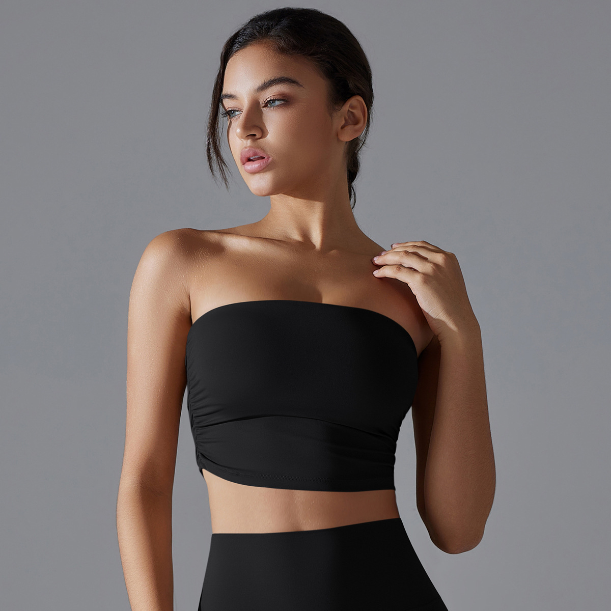 Ruched Bandeau Yoga Top — product detail