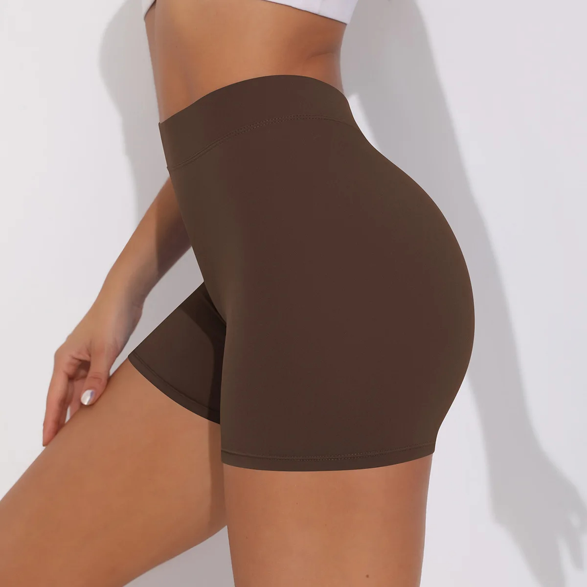 V-Waist Yoga Shorts — product view