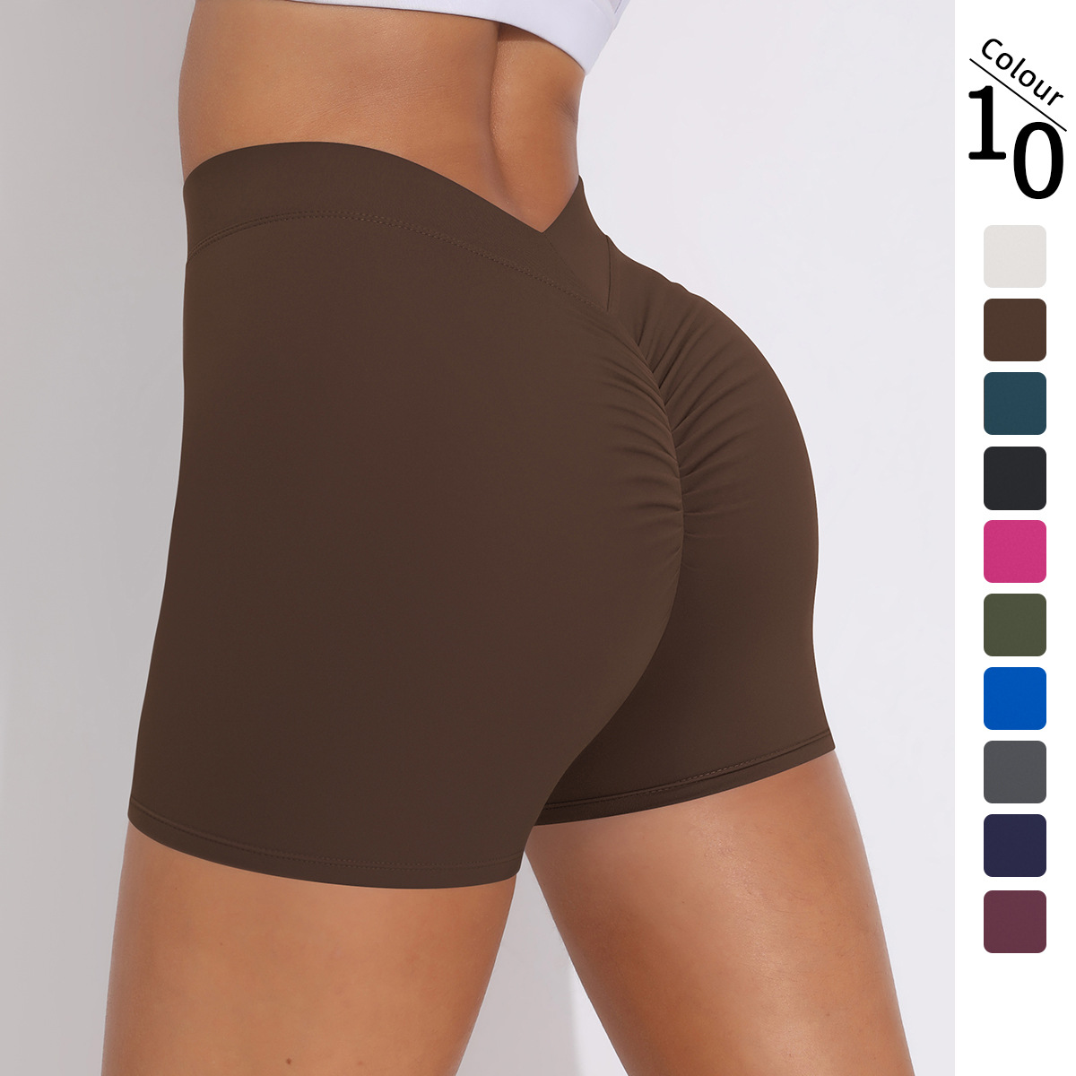 V-Waist Yoga Shorts — product view