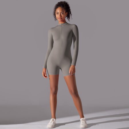 Zip-Neck Yoga Jumpsuit — product view