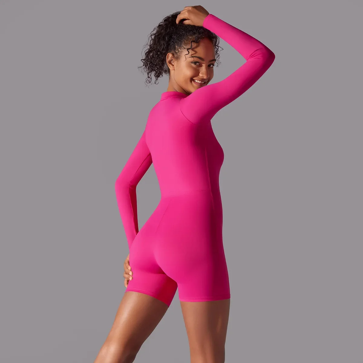 Zip-Neck Yoga Jumpsuit — product detail