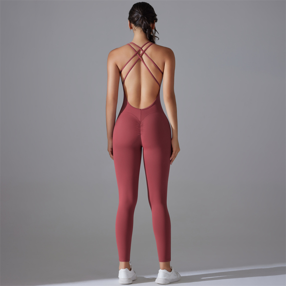 V-Back Yoga Jumpsuit — product detail