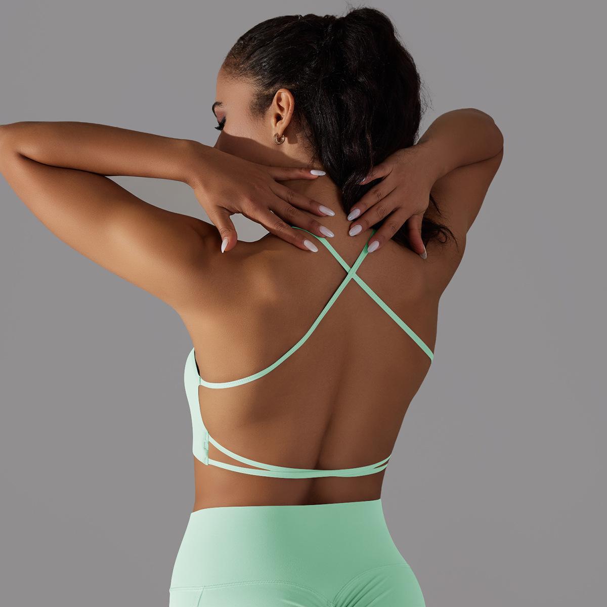 Cross-Back Tube Yoga Top — product detail