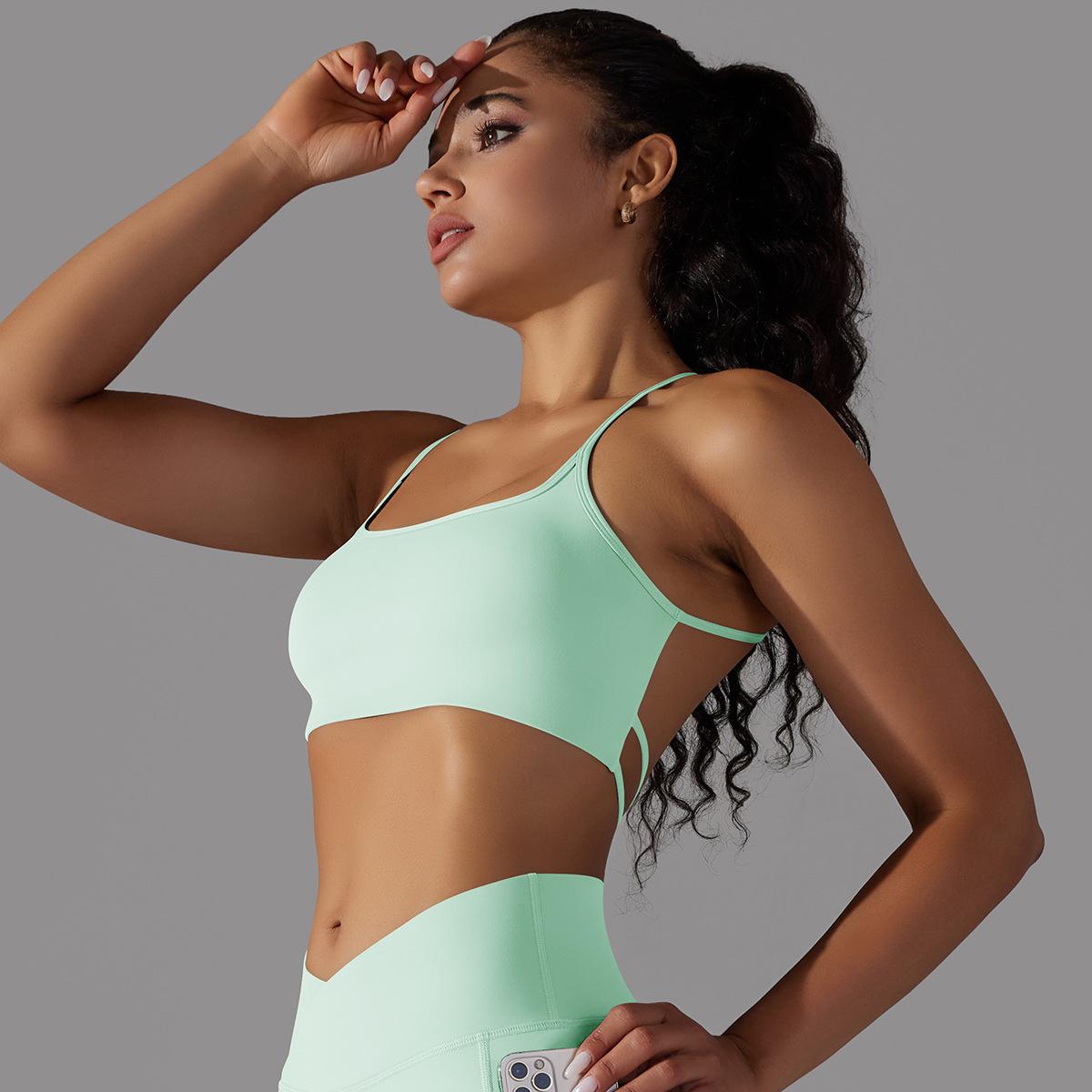 Cross-Back Tube Yoga Top — product detail