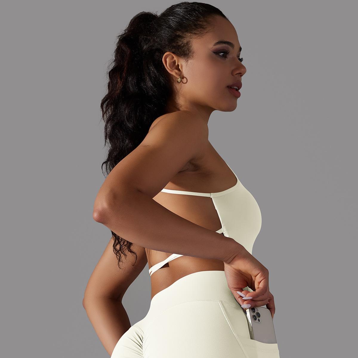 Cross-Back Tube Yoga Top — product detail