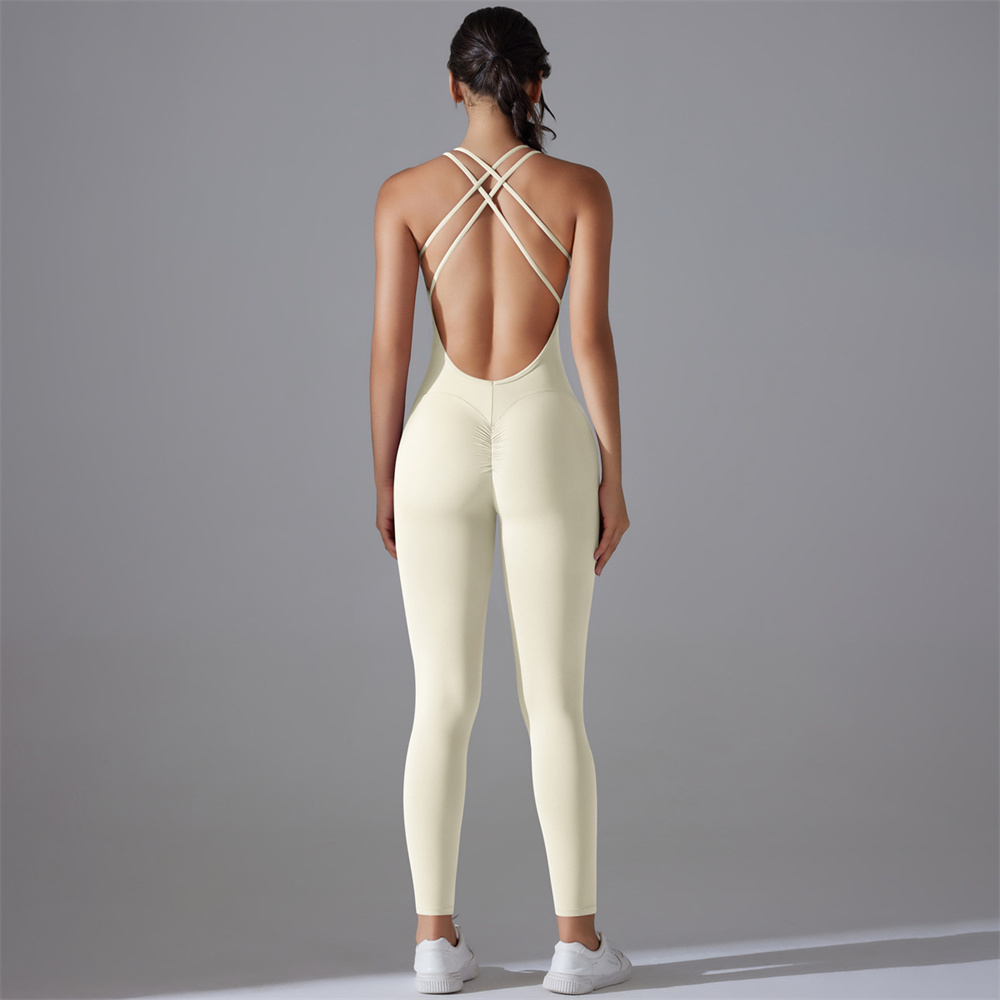 V-Back Yoga Jumpsuit — product detail