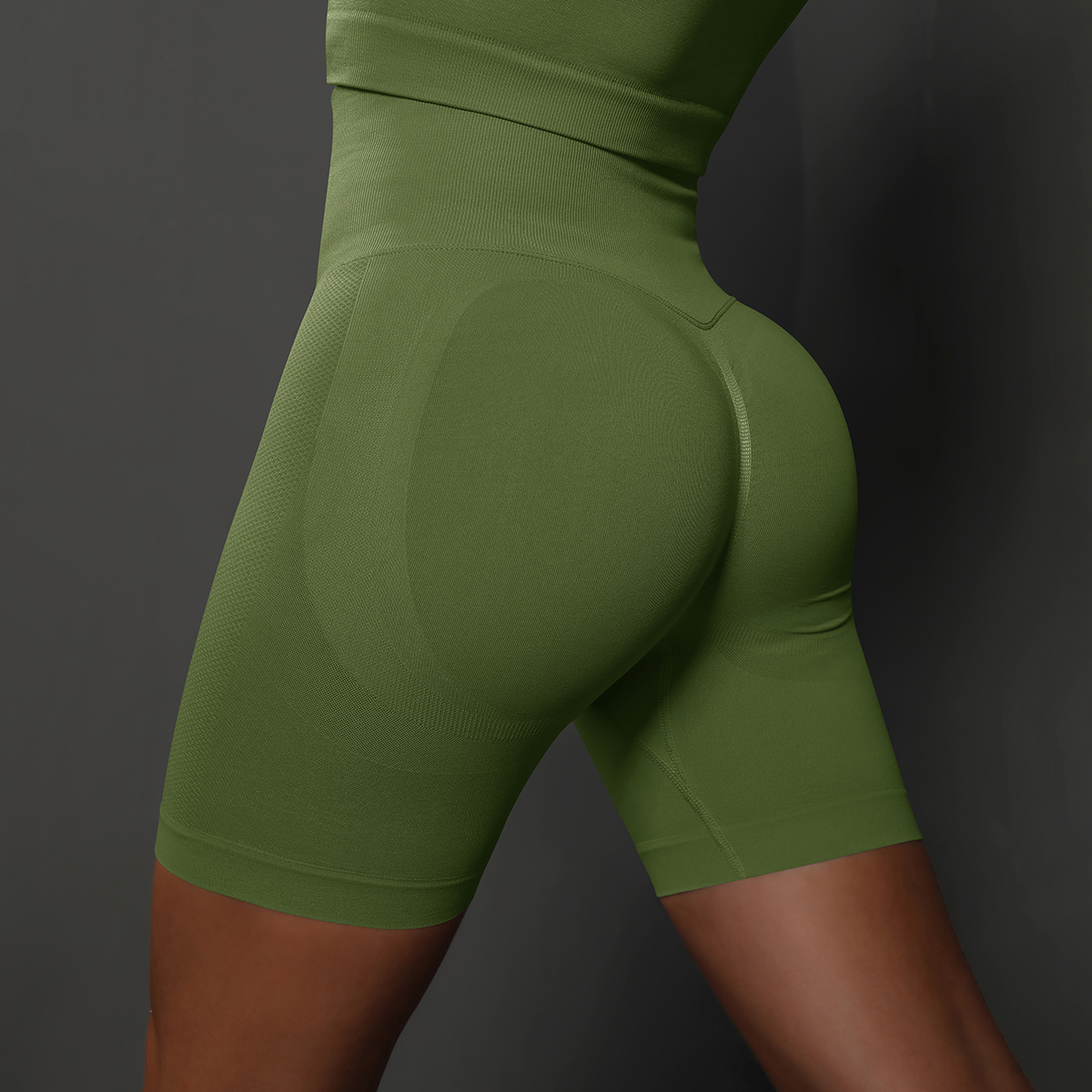 Seamless High-Waist Yoga Shorts — product detail
