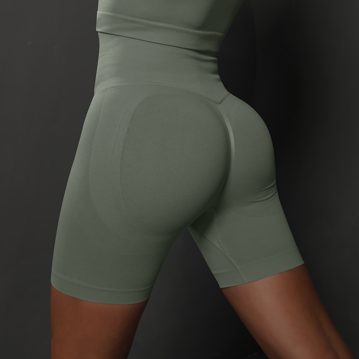 Seamless High-Waist Yoga Shorts — product detail