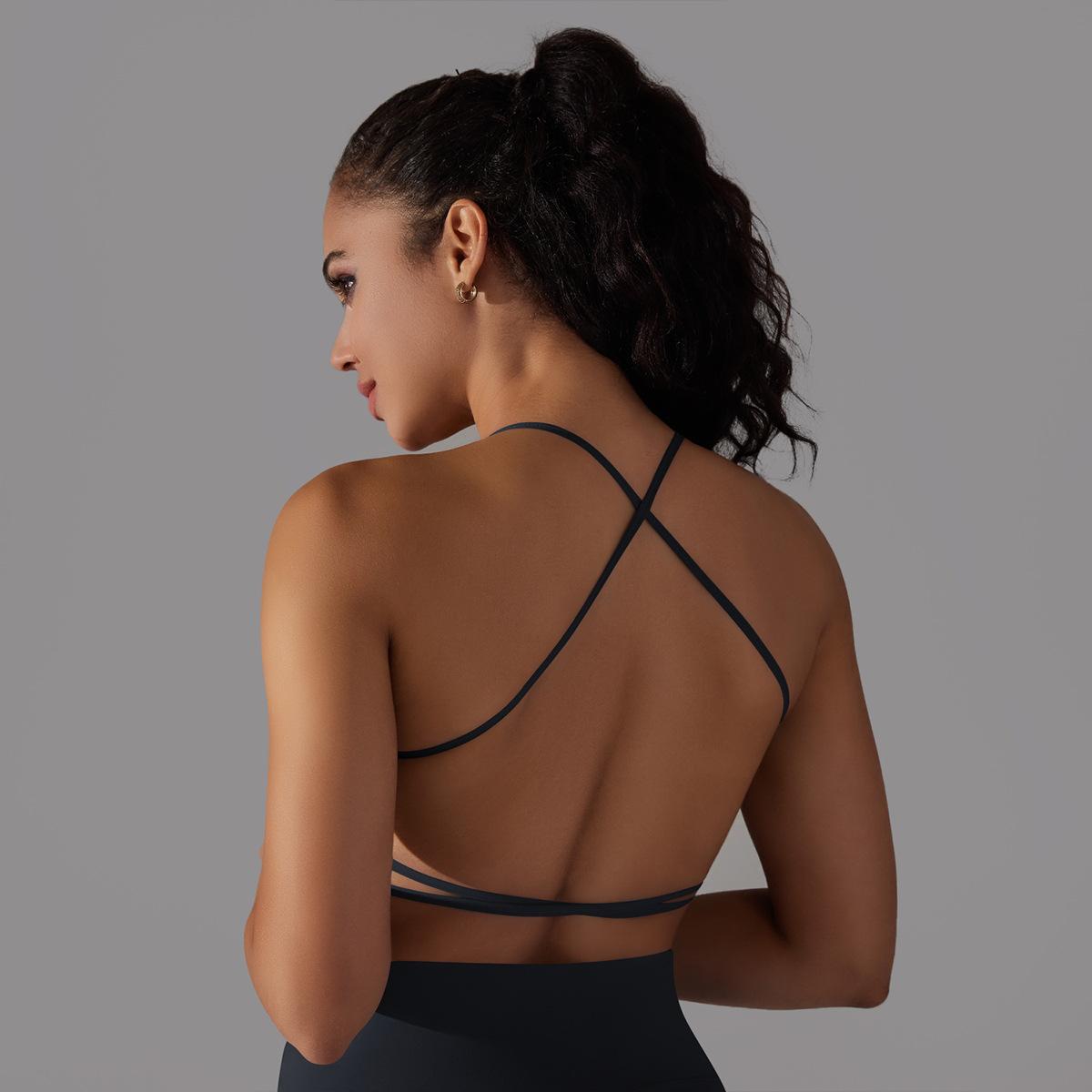 Cross-Back Tube Yoga Top — product detail