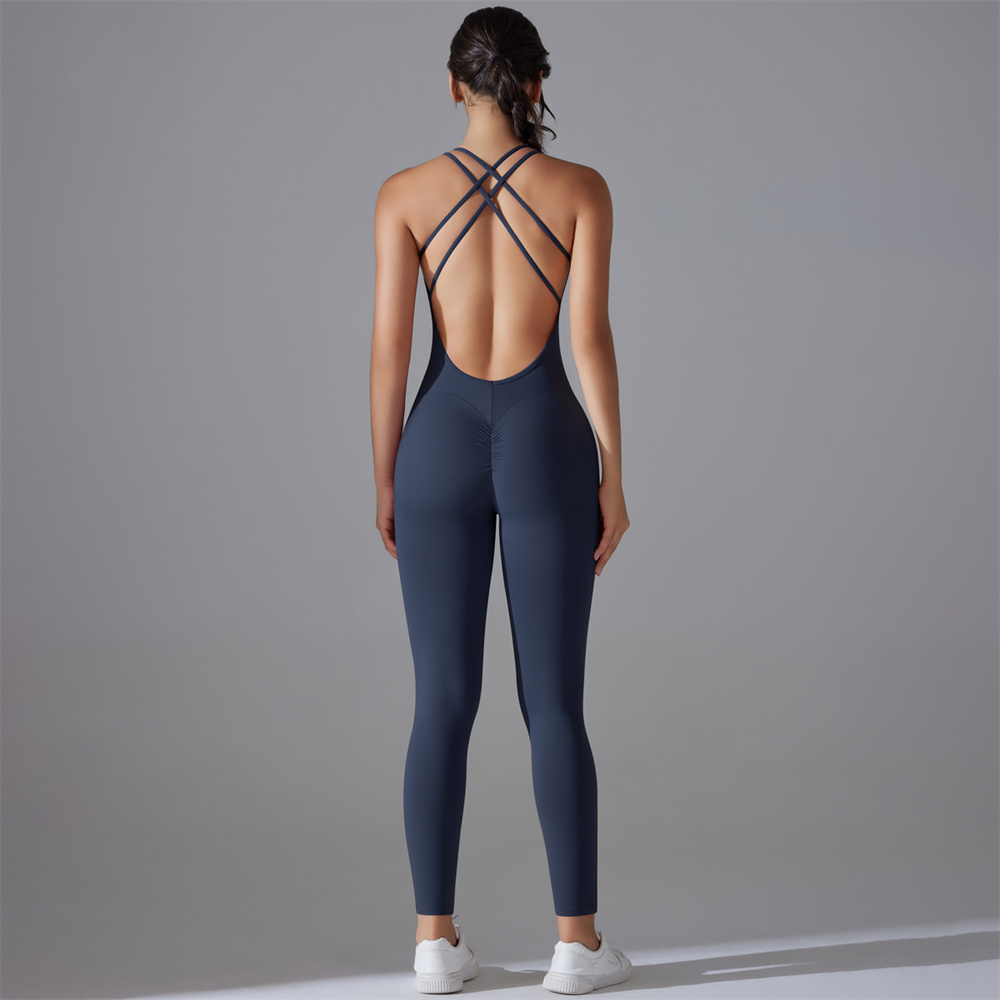 V-Back Yoga Jumpsuit — product detail