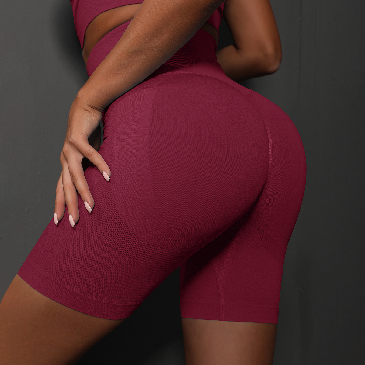 Seamless High-Waist Yoga Shorts — product detail