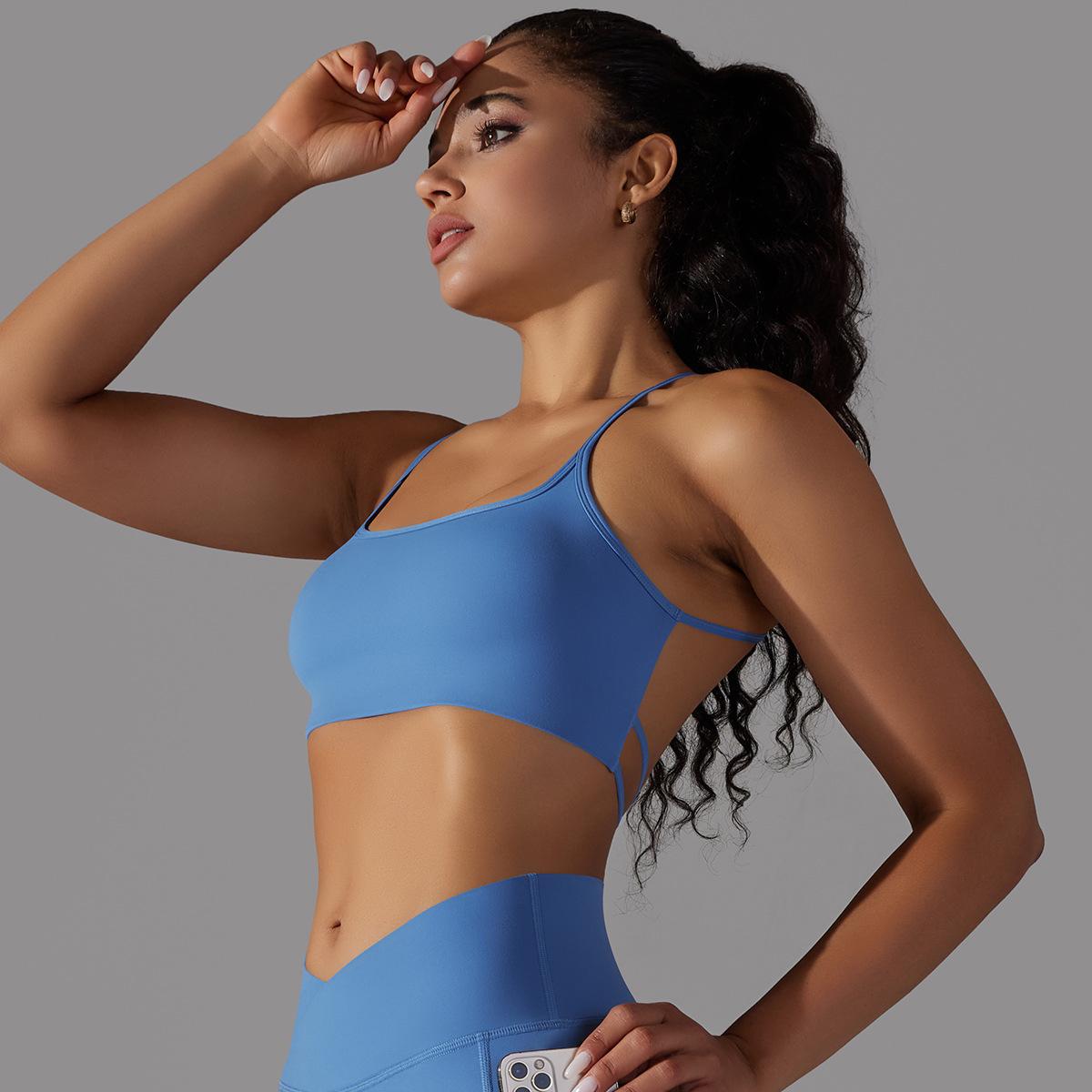 Cross-Back Tube Yoga Top — product detail