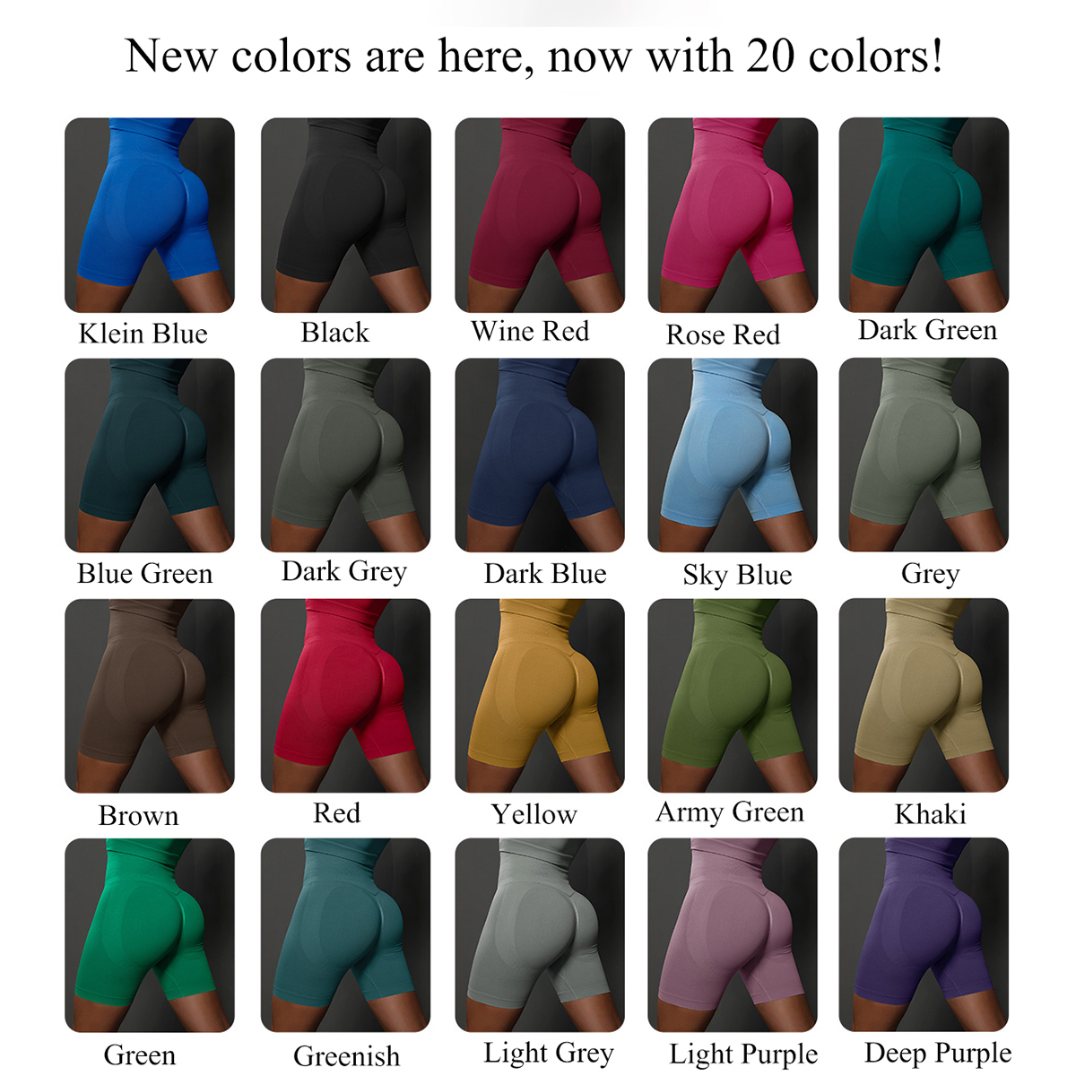 Seamless High-Waist Yoga Shorts — product detail