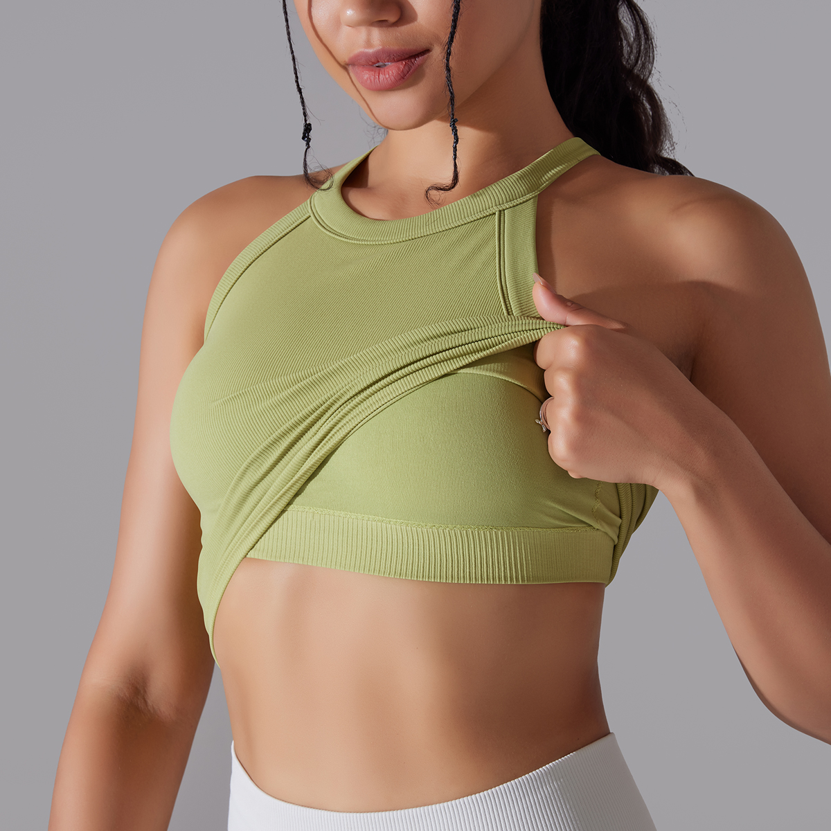 Padded Cropped Workout Tank — product detail