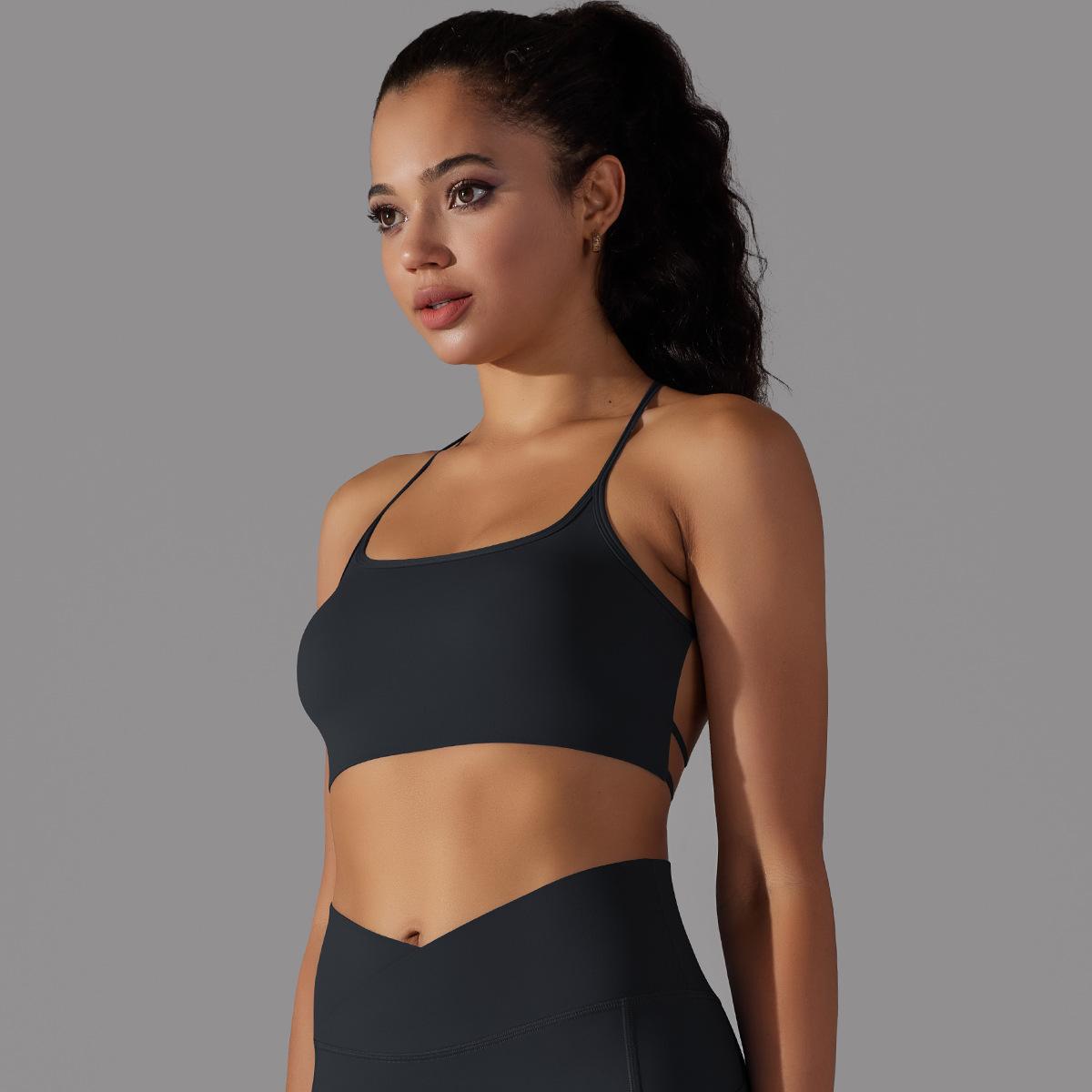 Cross-Back Tube Yoga Top — product detail
