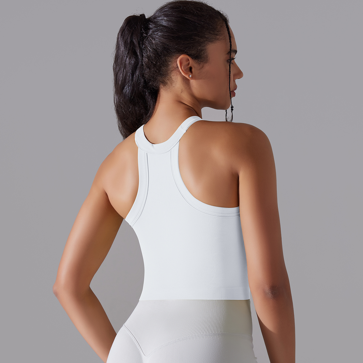 Padded Cropped Workout Tank — product detail