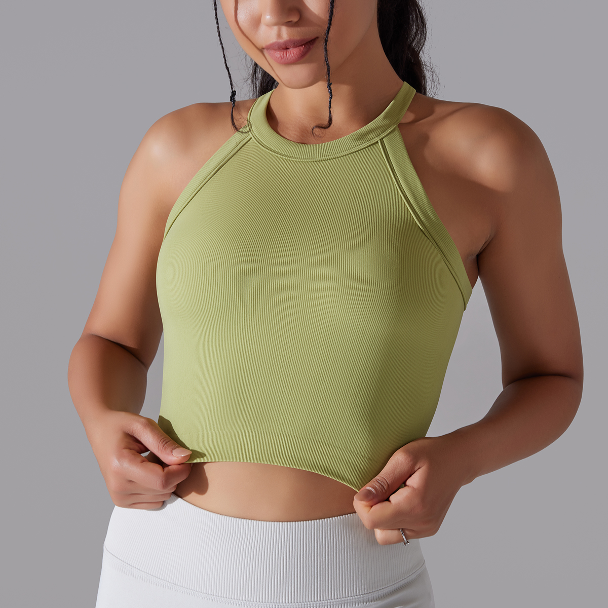 Padded Cropped Workout Tank — product detail