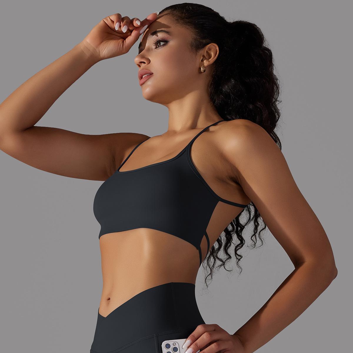 Cross-Back Tube Yoga Top — product detail