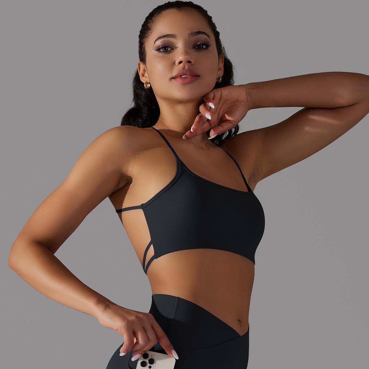 Cross-Back Tube Yoga Top — product detail