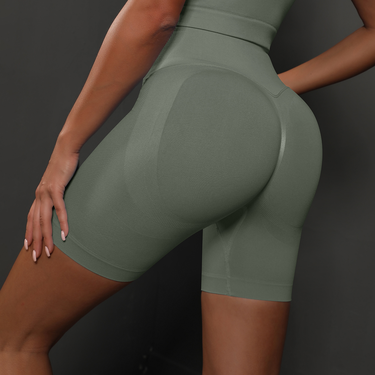 Seamless High-Waist Yoga Shorts — product detail