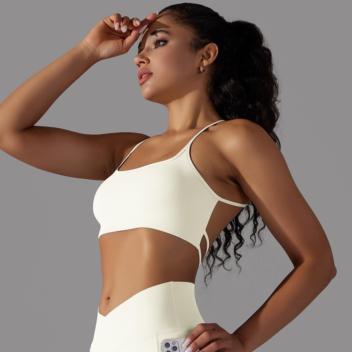 Cross-Back Tube Yoga Top — product detail