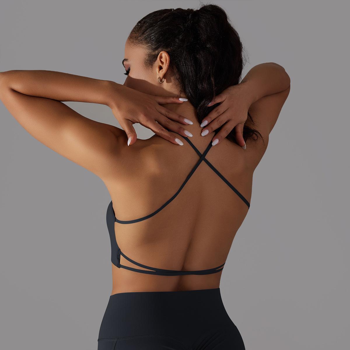 Cross-Back Tube Yoga Top — product detail