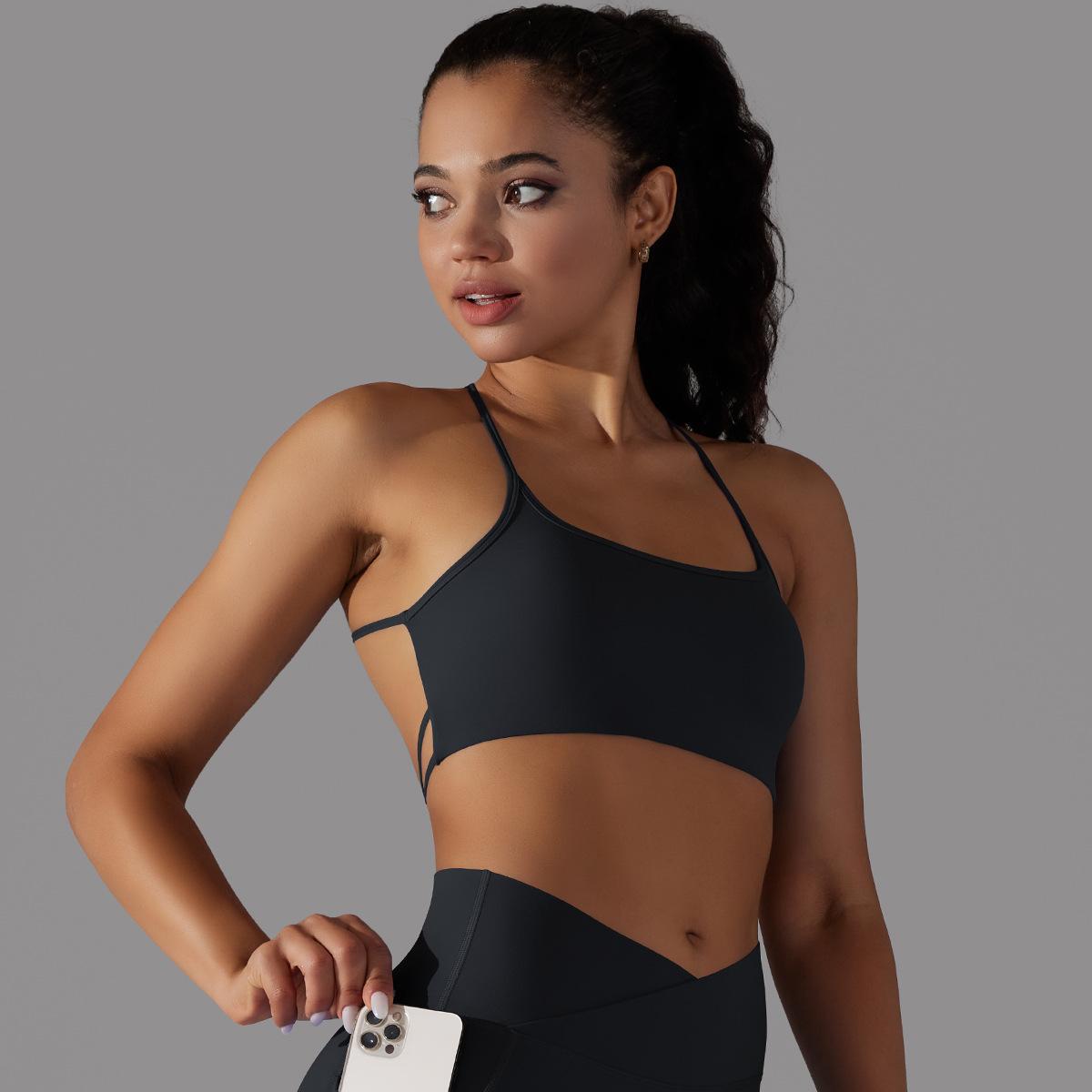 Cross-Back Tube Yoga Top — product detail